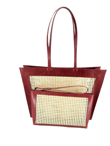 DARK RED SOLE TOTEBAG & CLUTCH | 2 BAGS IN 1