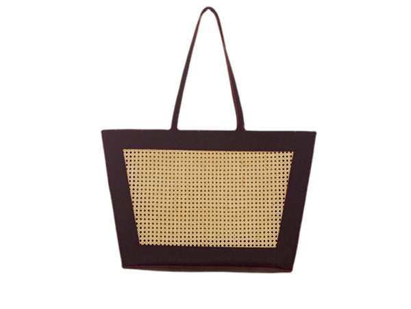 BURGUNDY SOLE TOTE BAG