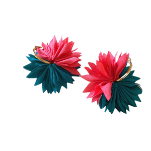 Handmade flower hoop earrings - theolivashop